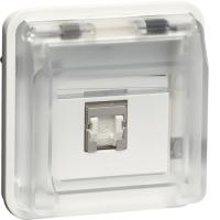 Berker W.1 Полярно-белый Розетка UAE 8-контактная экранированная, Cat.6, скрытый монтаж, IP55