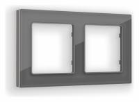 Рамка ALFA Platos (Антрацит серый Стекло органическое) 2-ая AF330652
