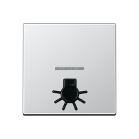 JUNG Клавиша с окошком для подсветки и рельефным символом "освещение" алюминий