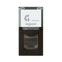 Legrand Mosaic Матовая черная Розетка RJ 45, программа, категория 6, FTP, 1 модуль