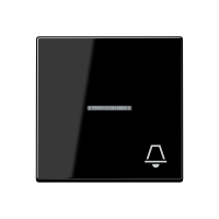 JUNG клавиша с символом звонок с линзой, черный