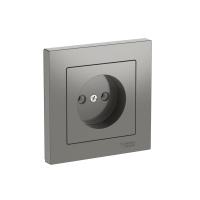 Systeme Electric AtlasDesign Сталь Розетка без заземления, 16А, в сборе, быстрозажим. клем.