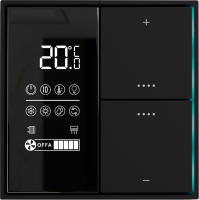 Donel Многофункциональный комнатный термостат KNX, ЖК-экран, встроенный датчик температуры, черная черепаха, DTS5392TB