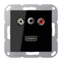 JUNG 2x Cinch Audio (RCA) / Stereo Jack (TRS 3.5 mm) / HDMI, чёрный