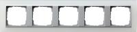 Gira Event Opaque Белый матовый/Алюминий Рамка 5-ая