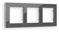 Рамка ALFA Platos (Антрацит серый Стекло органическое) 3-ая AF330653