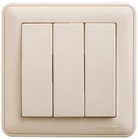 Systeme Electric Wessen 59 Беж Выключатель 3-клавишный, 10АХ (в сборе)