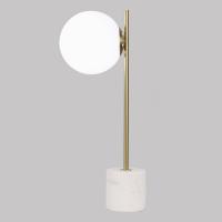 Настольный светильник со стеклянным плафоном 01157/1 латунь Eurosvet Marbella