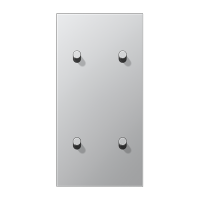 JUNG LS1912 Алюминий Центральная плата, 2 поста, для вертикальной установки, тумблеры 2+2,цилиндр; метал. исполнение