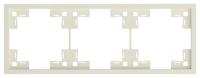 Трехместная рамка, кремовый сатин (35830 MC)