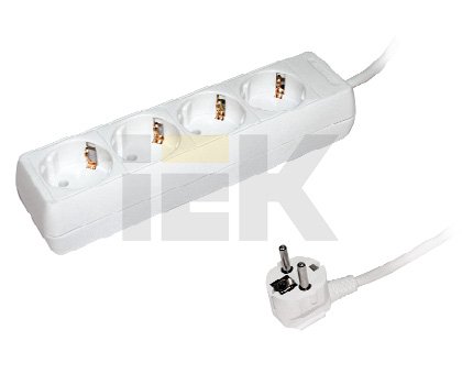 IEK Удлинитель У04 4 места 2Р+PЕ/5метров 3х1мм2 16А/250