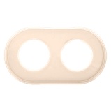 BIRONI Шедель/Лизетта Керамика Песочное золото Рамка 2-ая (скрытый и накладной монтаж)