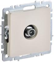 IEK BRITE Роз. TV проходная РТВ10-0-БрКр беж.