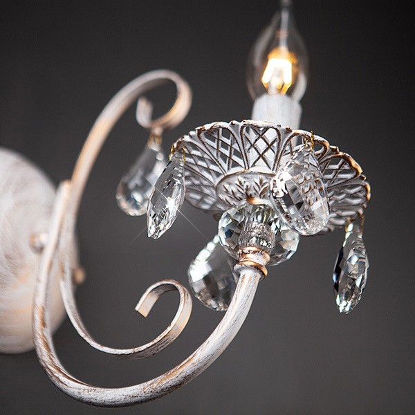 Бра с хрусталем 3305/1 белый с золотом Eurosvet Alda