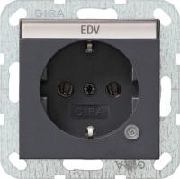 Gira Розетка с з/к и контрольной лампой и полем для надписи