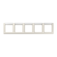 JUNG Рамка 5-кратная с полем для надписи для горизонтальной установки слоновая кость