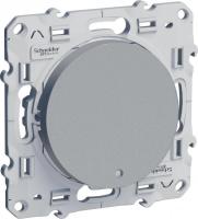 Schneider Electric Odace Алюминий Переключатель 1-клавишный с подсветкой LED
