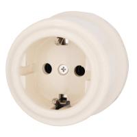 BIRONI Лизетта Керамика Песочное золото Розетка с З.К.