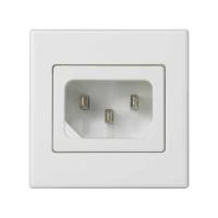 Simon Connect Белая Плата c 1-м разъёмом "папа" IEC320, 45х45мм