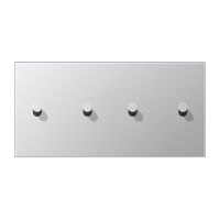 JUNG LS1912 Алюминий Центральная плата, 2 поста, для горизонтальной установки, тумблеры 2+2,конус; метал. исполнение