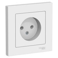 SE AtlasDesign Бел Розетка б/з, 16А, в сборе