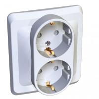 SE Этюд Бел Розетка 2-ая с/з с защитными шторками