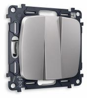 Комплект механизма 3-клавишного выключателя OMEGA MO505010 Сталь матовый QUANT