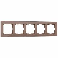 Рамка из стекла на 5 постов Favorit латте W0051142