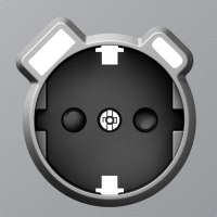 Donel Накладка для розетки Schuko с зарядным устройством USB A+C, со шторками 16A 250В, матовый серый, серия A07, DE22940