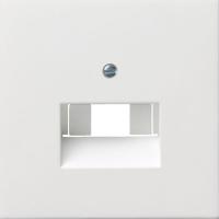 Gira F100 Бел глянц Накладка 1-ой и 2-ой наклон ТЛФ/комп розетки(мех Rutenbeck, Prodax)