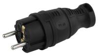 ЭРА V8-B-IP44 Черный Вилка каучуковая з/з прямая 16A IP44