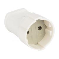 EKF PROxima Гнездо штепсельное б/з бел. 10А 250В