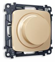 Комплект механизма светорегулятора универсального поворотно-нажимного OMEGA MO605510 Шампань 25-600W/LED 5-300W QUANT