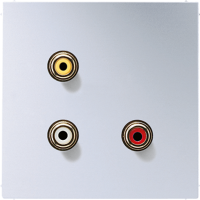 JUNG 2x Cinch Audio (RCA) / Composite Video, алюминий
