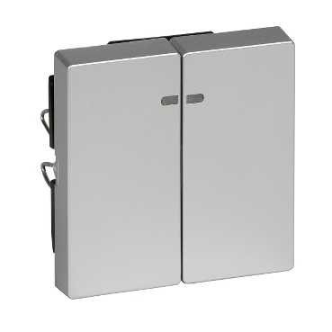 SE Merten SM Алюминий Клавиша 2-ая с подсветкой