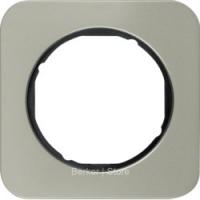 Berker R.1 Нержавеющая сталь/черный Рамка 1-местная