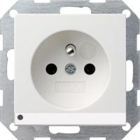 Gira Розетка с зазем штыр защ от дет LED подс