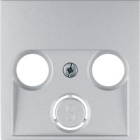Berker S, B Алюминий матовый Центральная панель для антенной розетки, 2 и 3 отверстия