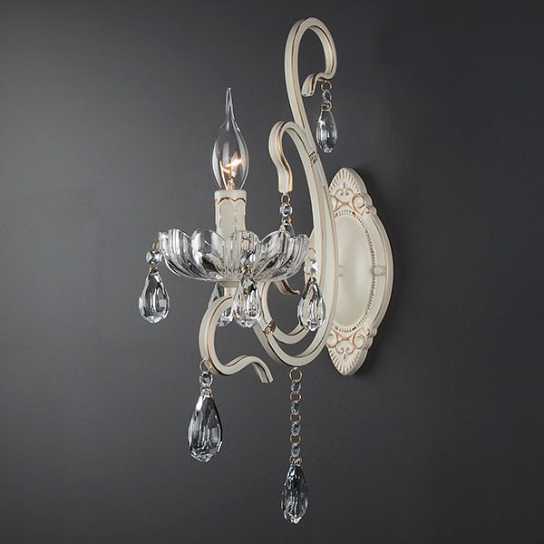 Бра с хрусталем 12205/1 белый Eurosvet Etna