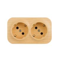 Legrand Quteo IP 20 Дерево Розеточный блок с предварительным подключением 2 x 2К+З с защитными шторками - 16 A - 250 В~