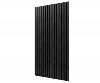 Акустическая панель, черный войлок, 1200х600х19мм, рейки МДФ дуб графит Акустическая панель, черный войлок, 1200х600х19мм, рейки МДФ дуб графит