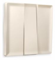 Лицевая панель ALFA (Бежевый матовый) для 3-кл выключателей QUANT AP3250