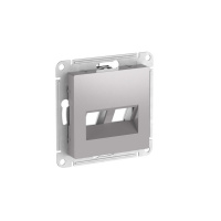 Systeme Electric AtlasDesign Алюминий Накладка двойная для информационных функций типа Keystone