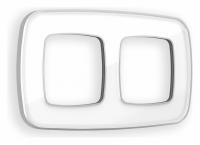 Рамка OMEGA Coint (Белый Стекло органическое/Серебро) 2-ая OF640132