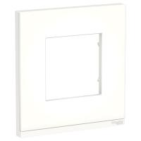 Schneider Electric Unica Pure Матовое стекло/Белая Рамка 1-ная горизонтальная
