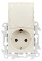 Simon 24 Слоновая кость Розетка 2К+3 Sсhuko IP44 c крышкой и защитными шторками Simon 24 Слоновая кость Розетка 2К+3 Sсhuko IP44 c крышкой и защитными шторками