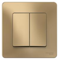 SE Blanca внутр Титан Выключатель 2-клавишный, 10А, 250B