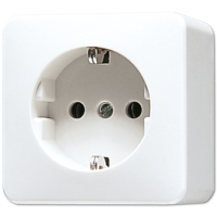 JUNG Розетка с заземлением 16А 250V~ накладного монтажда белая