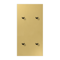 JUNG LS1912 Латунь классик Центральная плата, 2 поста, для вертикальной установки, тумблеры 2+2,конус; метал. исполнение