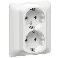 Legrand Galea Life Белый Розетка 2х2К+З немецкий стандарт